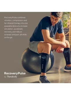 Therabody RecoveryPulse Calf Vibrating Compression Sleeve, Black, XS -Sports And Leisure Equipment Store 006583963alt2