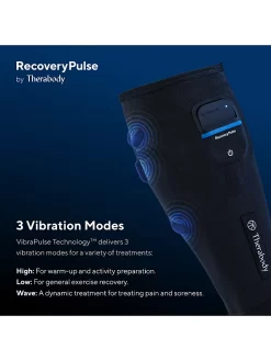 Therabody RecoveryPulse Calf Vibrating Compression Sleeve, Black, XS -Sports And Leisure Equipment Store 006583963alt3