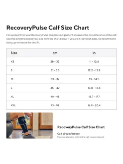 Therabody RecoveryPulse Calf Vibrating Compression Sleeve, Black, XS -Sports And Leisure Equipment Store 006583963alt6