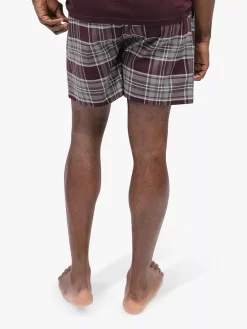 Cyberjammies Spencer Check Pyjama Shorts, Burgundy/Grey -Sports And Leisure Equipment Store 006598806alt1