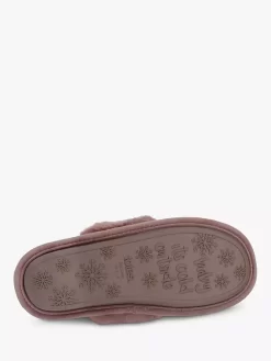 Totes Velour Mule Slippers, Mink -Sports And Leisure Equipment Store 006627445alt3