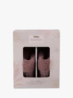 Totes Velour Mule Slippers, Mink -Sports And Leisure Equipment Store 006627445alt6