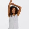 KAFFE Amber Sleeveless Striped Top, Chalk -Sports And Leisure Equipment Store 006628380
