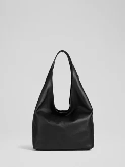 L.K.Bennett Soula Grainy Leather Shoulder Bag, Black -Sports And Leisure Equipment Store 006629372alt1