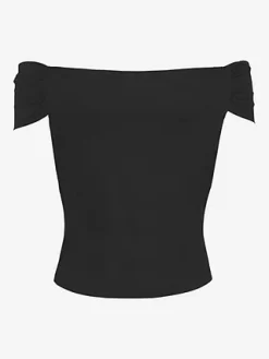 Mint Velvet Twisted Bardot Top, Black -Sports And Leisure Equipment Store 006632599alt4