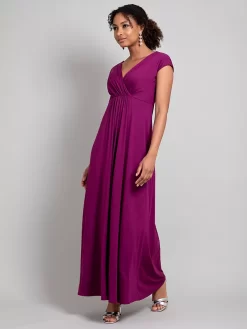 Alie Street Sophia Plain Maxi Dress, Boysenberry Pink -Sports And Leisure Equipment Store 006642719alt2