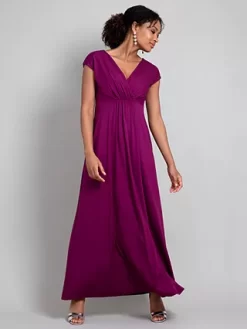 Alie Street Sophia Plain Maxi Dress, Boysenberry Pink -Sports And Leisure Equipment Store 006642719alt4