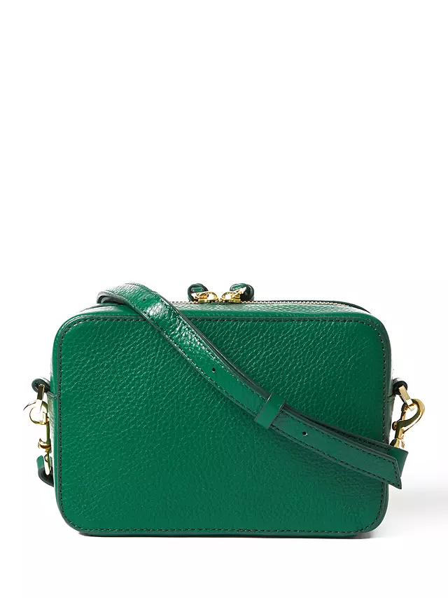 Jigsaw Jaime Pebble Leather Cross Body Bag, Green 5 Jigsaw Jaime Pebble Leather Cross Body Bag, Green - Image 3