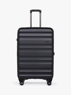 Antler Clifton 4-Wheel 80cm Large Expandable Suitcase, Black
