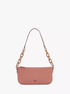 DKNY Frankie Leather Top Zip Shoulder Bag, Terra