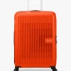 American Tourister Aerostep 4-Wheel 67cm Expandable Medium Suitcase, Bright Orange -Sports And Leisure Equipment Store 110198244