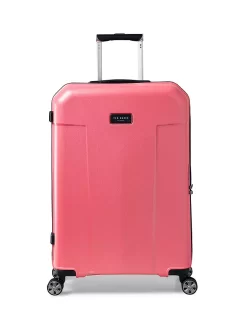 Ted Baker Flying Colours 69cm 4-Wheel Medium Suitcase, Coral Pink