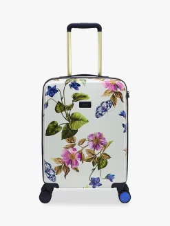 Joules Lifestyle 54cm 4-Wheel Small Cabin Case, Spring Wood Botanical