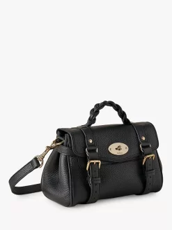Mulberry Mini Alexa Heavy Grain Leather Cross Body Bag, Black -Sports And Leisure Equipment Store 239013448alt2