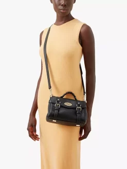 Mulberry Mini Alexa Heavy Grain Leather Cross Body Bag, Black -Sports And Leisure Equipment Store 239013448alt4