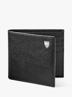 Aspinal Of London 8 Card Billfold Saffiano Leather Wallet, Black -Sports And Leisure Equipment Store 240242879alt1