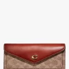 Coach Wyn Signature Canvas Leather Envelope Purse, Tan/Rust -Sports And Leisure Equipment Store 240831064