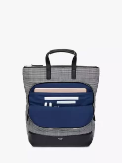 KNOMO Harewood Tote Backpack For 15" Laptops, Grey Check -Sports And Leisure Equipment Store 241083415alt5